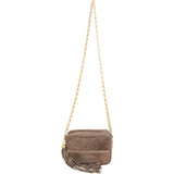 Chanel Quilted Suede Tassel Camera Crossbody Bag