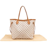 Louis Vuitton Monogram Damier Azur Canvas Neverfull MM Shoulder Bag