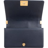 Chanel Quilted Caviar Leather Medium Boy Single Flap Crossbody Bag