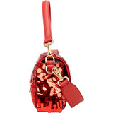 Fendi Red Sequin Limited Sex And The City Baguette Shoulder Bag