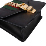 Gucci Black Leather Small Sylvie Crossbody Bag