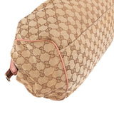 Gucci Monogram GG Canvas Pink Leather Sukey Shoulder Bag