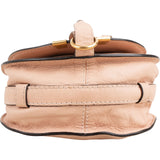 Chloé Rose Grained Leather Marcie Small Saddle Crossbody Bag