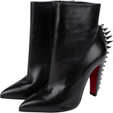 Christian Louboutin Black Gipsybootie Spiked Leather Ankle Boots (35,5)