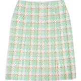 Chanel Green Multicolor Tweed Skirt (FR 44 / DE 42)