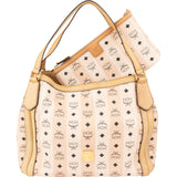 MCM Monogram Striped Visetos Canvas Stripe Hobo Shoulder Bag