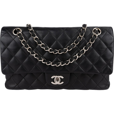 Chanel Quilted Lambskin Medium Double Flap Crossbody Bag