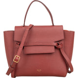 Céline Red Grained Calfskin Nano Belt Handbag