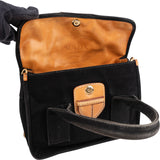 Prada Black Canapa Pattina Handbag