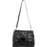 Prada Vitello Shine Leather Large Tote Handbag
