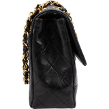 Chanel Quilted Lambskin 24K Gold Clip Single Flap Shoulder Bag