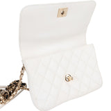 Chanel Quilted Lambskin Side Packs Single Flap Adjustable Duo Crossbody Bag