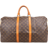 Louis Vuitton Monogram Canvas Keepall 50 Bandoulière Travel Bag
