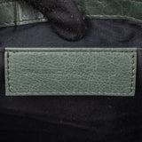 Balenciaga Classic Green Leather Arena Clutch