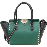 Valentino Garavani Bicolor Leather Rockstud Handbag