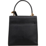 Salvatore Ferragamo Black Saffiano Leather Gancini Top Handle Handbag