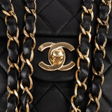 Chanel Quilted Lambskin 24K Gold Medium Double Flap Crossbody Bag
