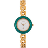 Gucci Gold Tone Change Bezel 1100L Chain Woman Watch