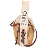Chloé Raffia Woody Basket Crossbody Handbag