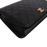 Chanel Quilted Lambskin 24K Gold Single Flap Shoulder Bag