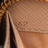 Prada Beige Saffiano Leather Zip Around Wallet