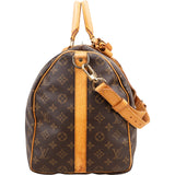 Louis Vuitton Monogram Canvas Keepall 50 Bandoulière Travel Bag