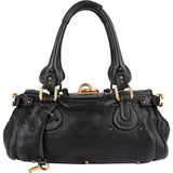 Chloé Pebbled Leather Paddington Satchel Handbag