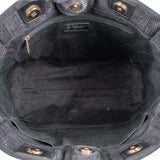 Chanel Bleu Tweed Deauville Tote Shoulder Bag