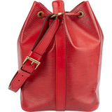 Louis Vuitton Red Epi Leather Sac Noé Petit Shoulder Bag