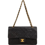 Chanel Quilted Lambskin 24K Gold Medium Double Flap Shoulder Bag