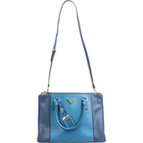 Prada Bicolor Saffiano Leather Galleria Handbag