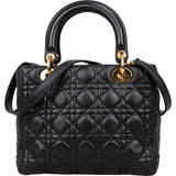[🔄️B07 / F27] Christian Dior Quilted Lambskin Medium Lady Dior Handbag - vintageandkickz