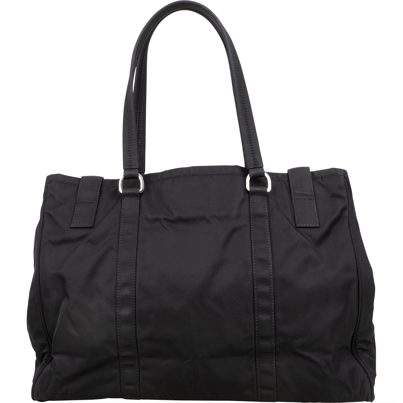 Prada Tessuto Nylon Buckle Tote Handbag - vintageandkickz