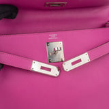 Hermès Pink Chevre Leather Palladium Kelly 28 Handbag