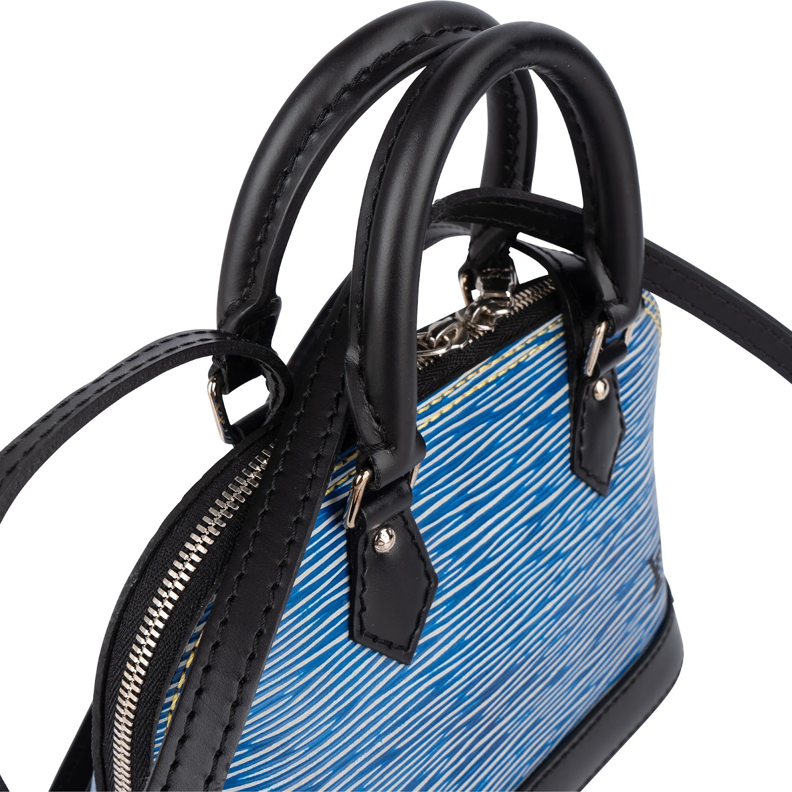 Louis Vuitton Blue Epi Leather Alma Nano Crossbody Bag - vintageandkickz