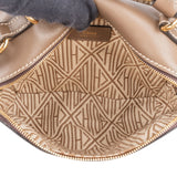 Chloé Brown Grained Leather Daria Small Crossbody Handbag