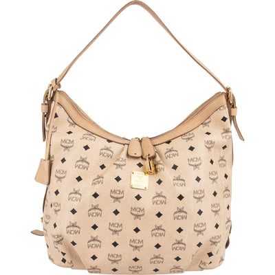 MCM Monogram Visetos Hobo Shoulder Bag