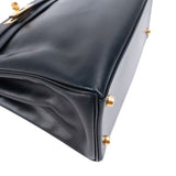 Hermès Blue Boxcalf Leather Kelly 28 Handbag