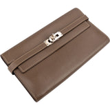 Hermès Epsom Leather Palladium Kelly Wallet