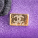 Chanel Quilted Lambskin Mini Top Handle Single Flap Crossbody Bag