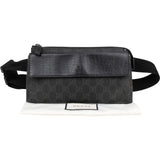 Gucci Black Monogram GG Canvas Supreme Belt Crossbody Bag