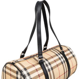 Burberry Nova-Check Monogram Barrel Handbag