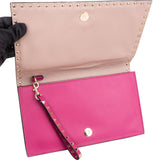 Valentino Garavani Pink Leather Rockstud Clutch
