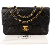 Chanel Quilted Lambskin 24K Gold Small Double Flap Shoulder Bag