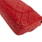 Chanel Quilted Lambskin Medium Charm Single Flap Shoulder Bag