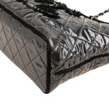 Chanel Patent Leather Fringed CC Large Shopping Tote Shoulder Bag
