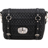 Miu Miu Matelassé Nappa Leather Cuir Turnlock Flap Crossbody Bag