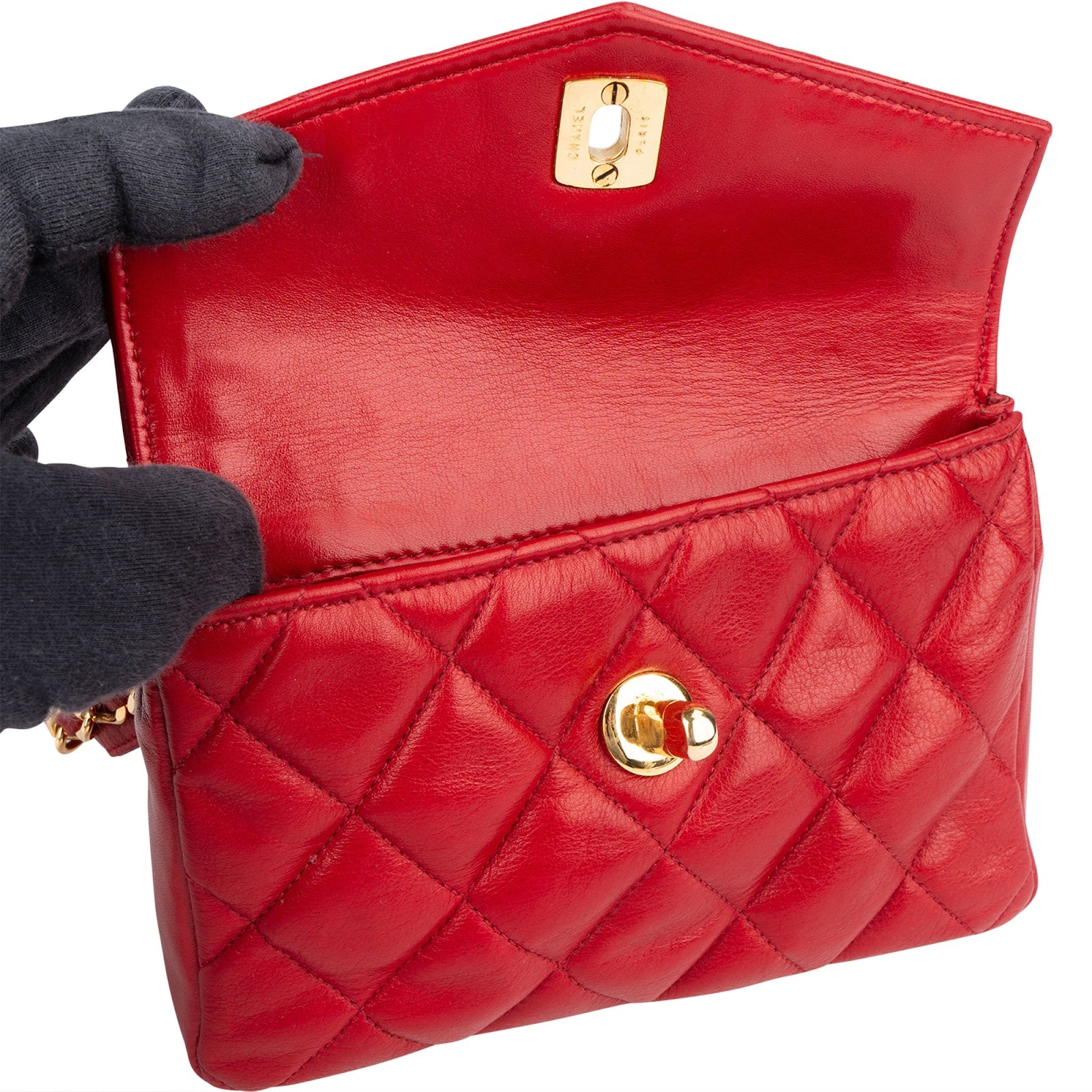 Chanel Quilted Lambskin CC Belt Crossbody Bag xx maße - vintageandkickz