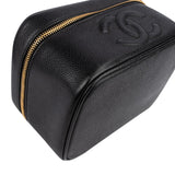 Chanel Caviar Leather CC Vanity Case Handbag