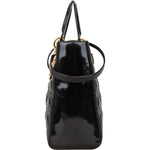 Christian Dior Quilted Patent Leather Lady Dior Handbag - vintageandkickz